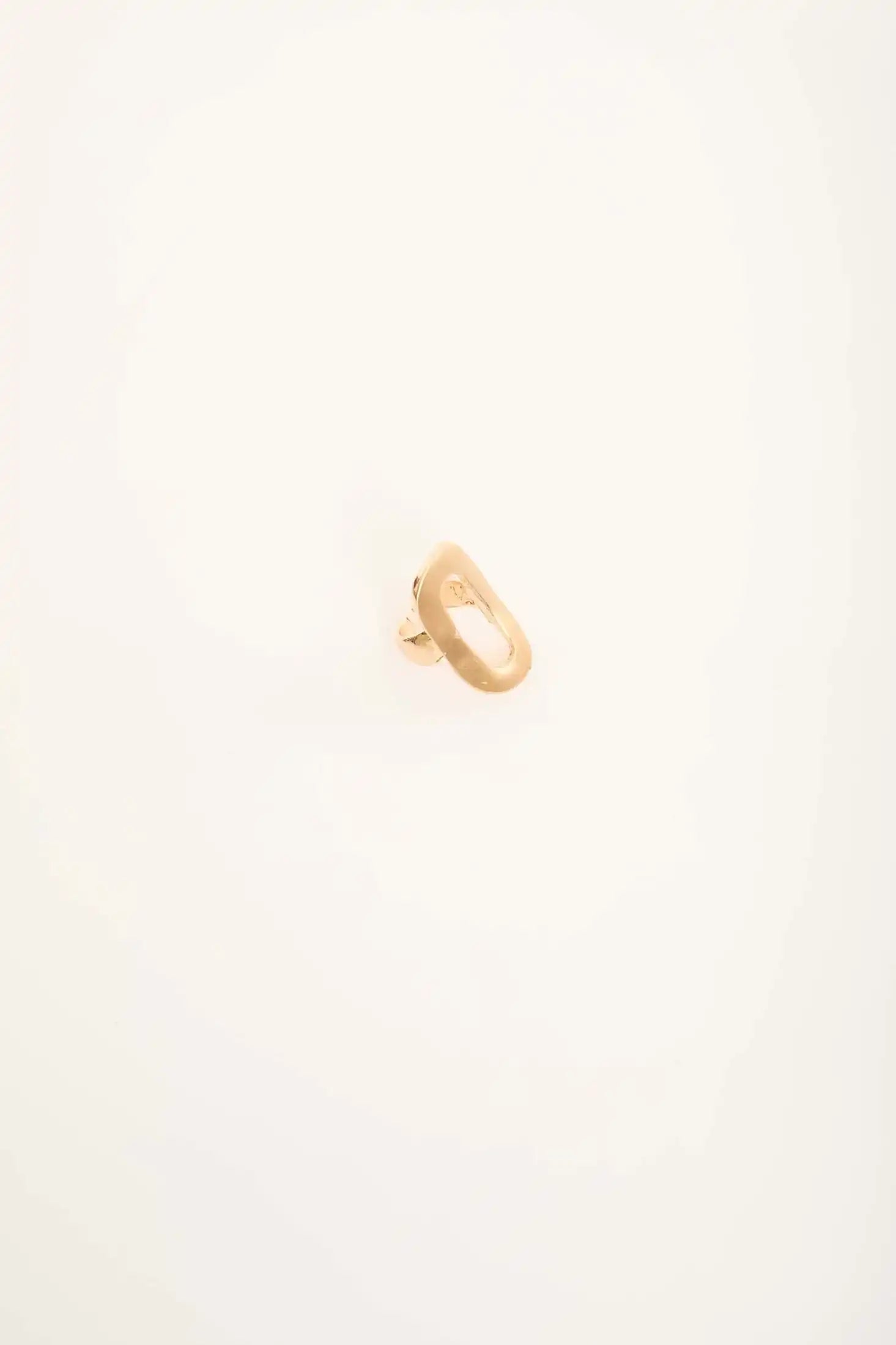 Geometric Elongated Hollow Statement Ring