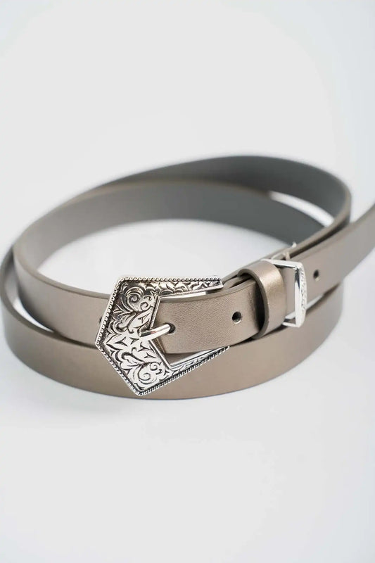 Sand Leather Oxide Western Belt