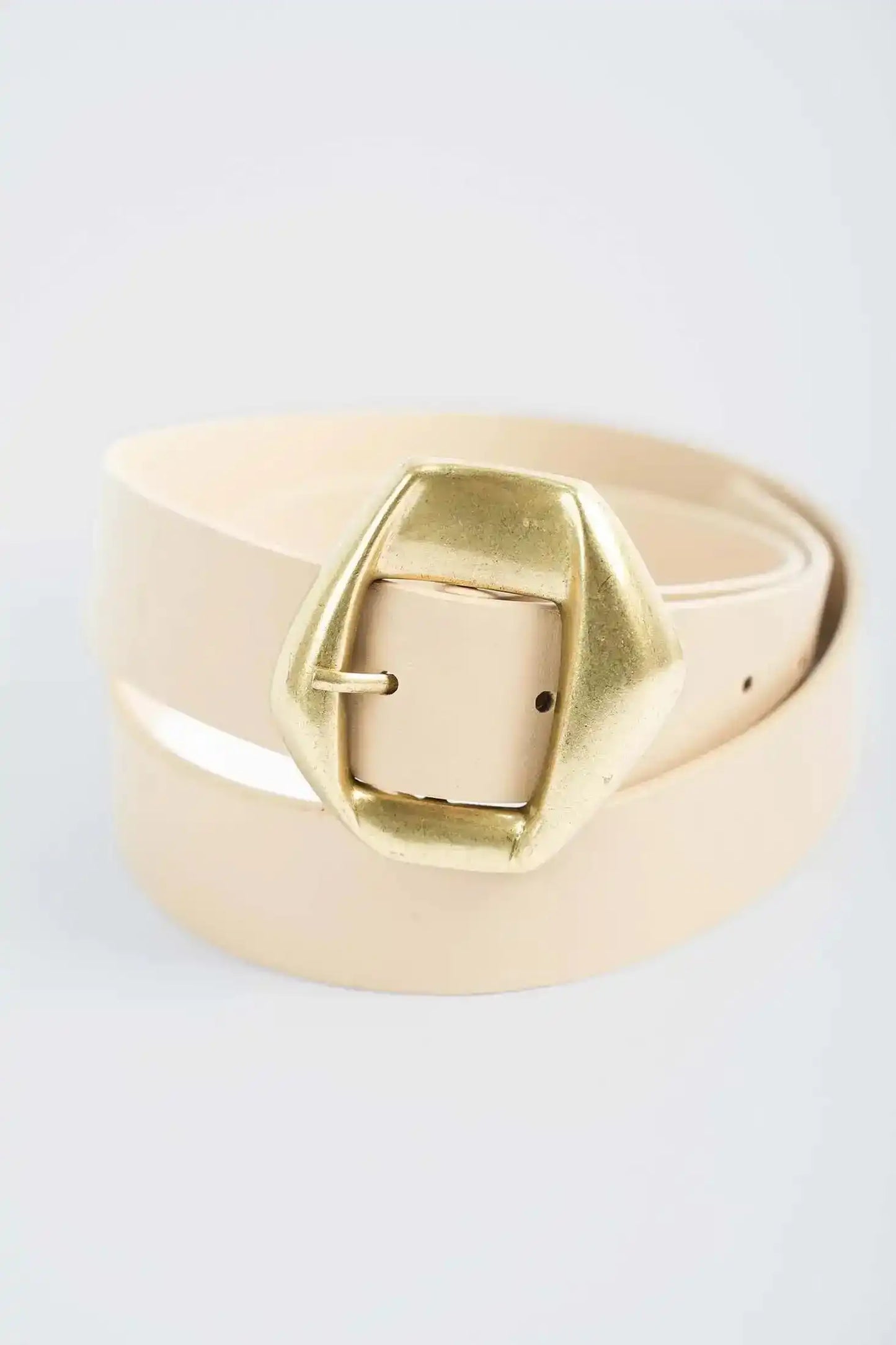 Modern Sculpted Buckle Belt
