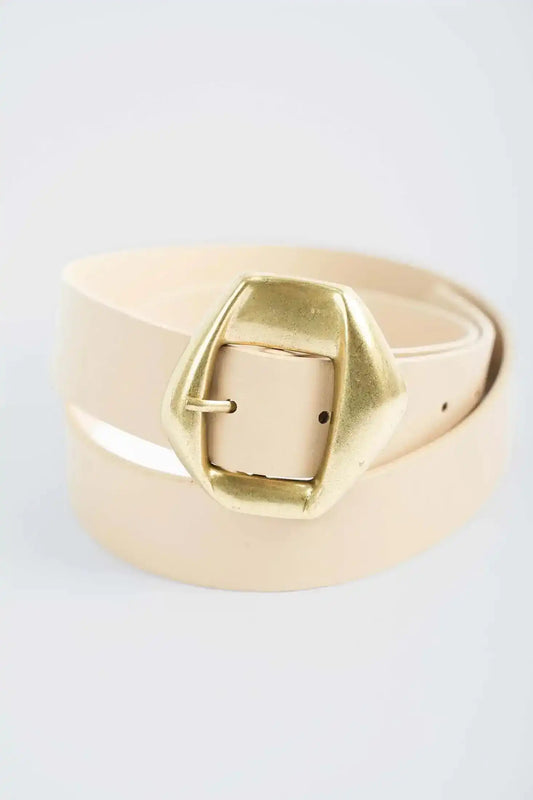 Modern Sculpted Buckle Belt