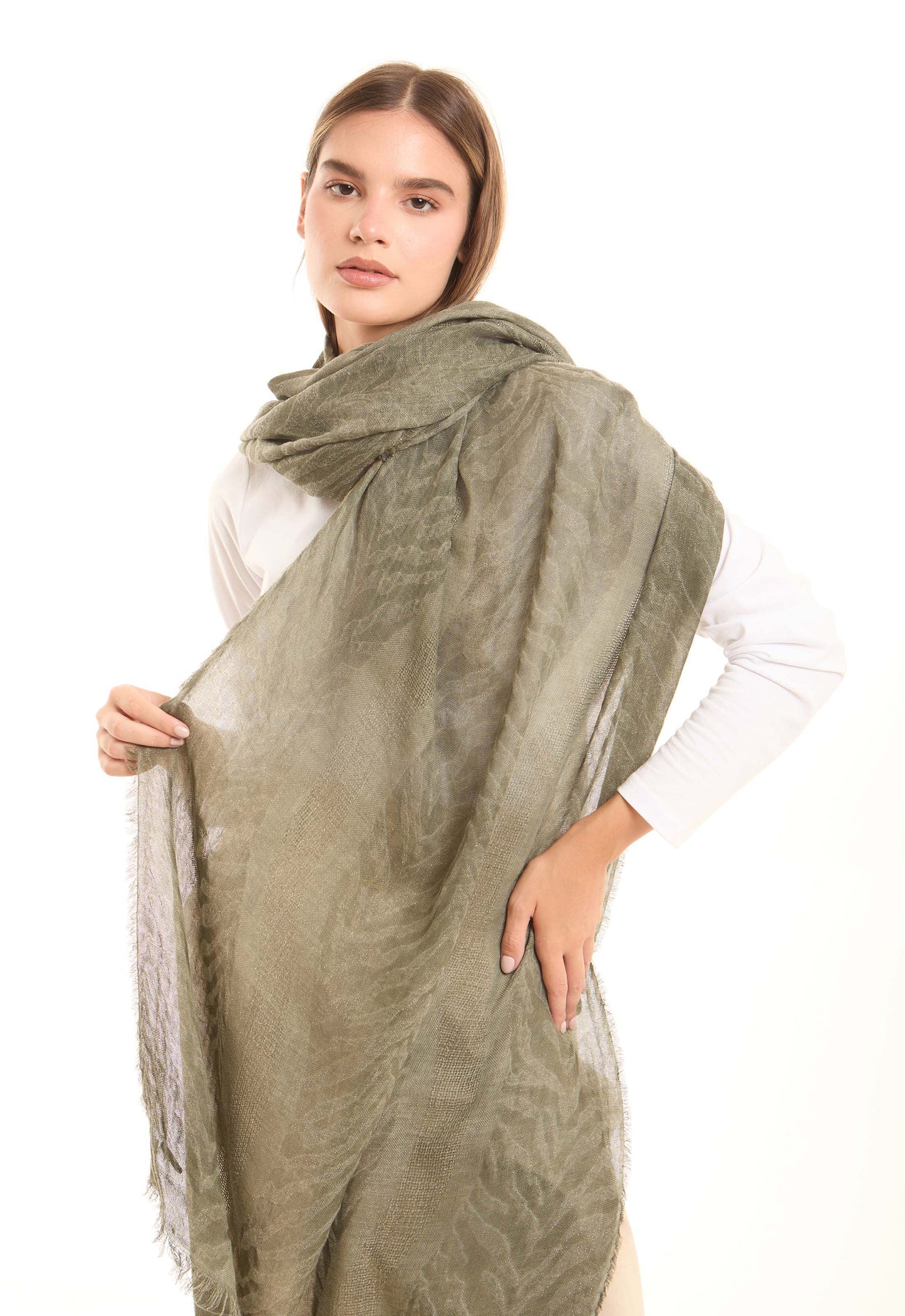 Lightweight Soft Textured Scarf Wrap