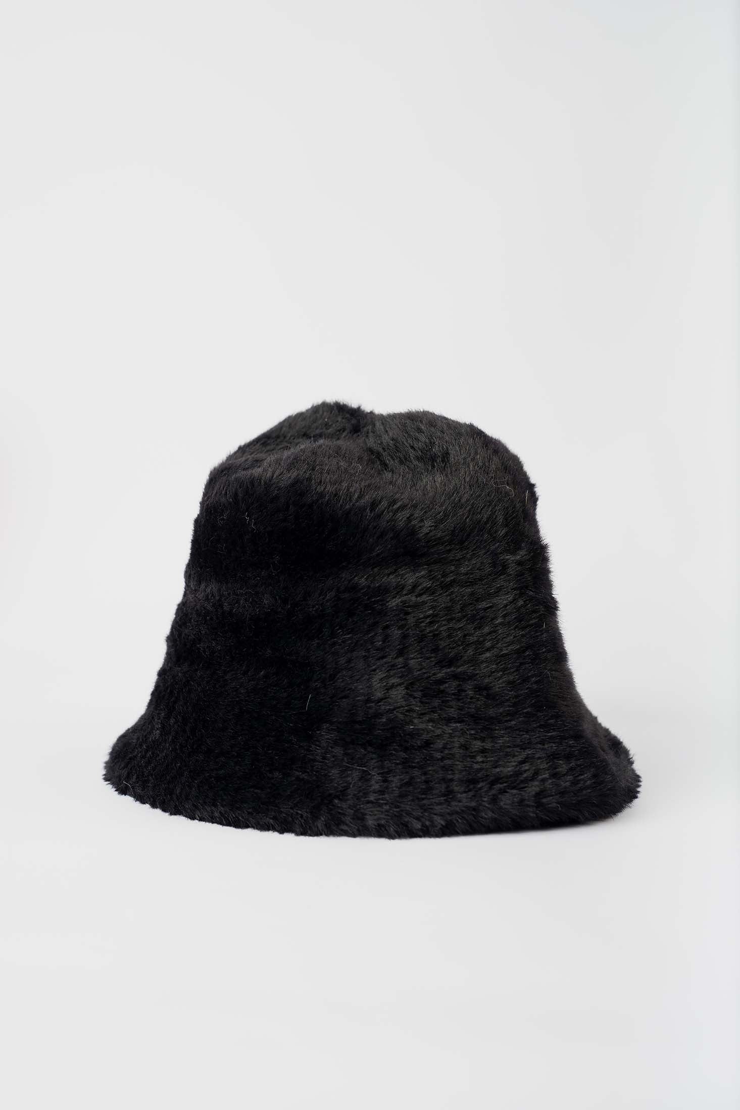 Fluffy Faux Fur Beige Bucket Hat