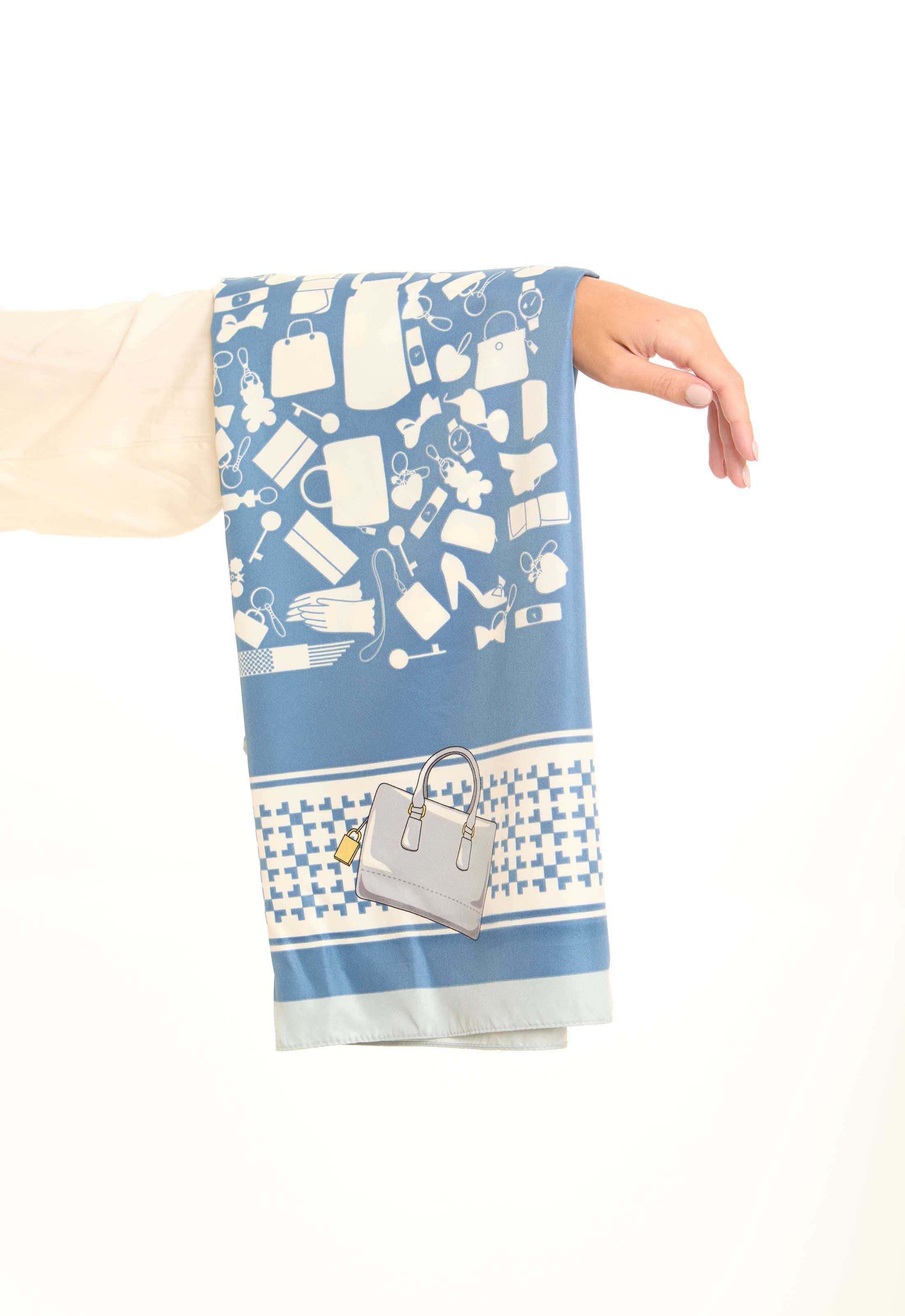 Square Printed Satin Scarf