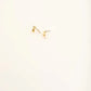 Dual Tone Teardrop Stud Earrings