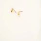 Dual Tone Teardrop Stud Earrings