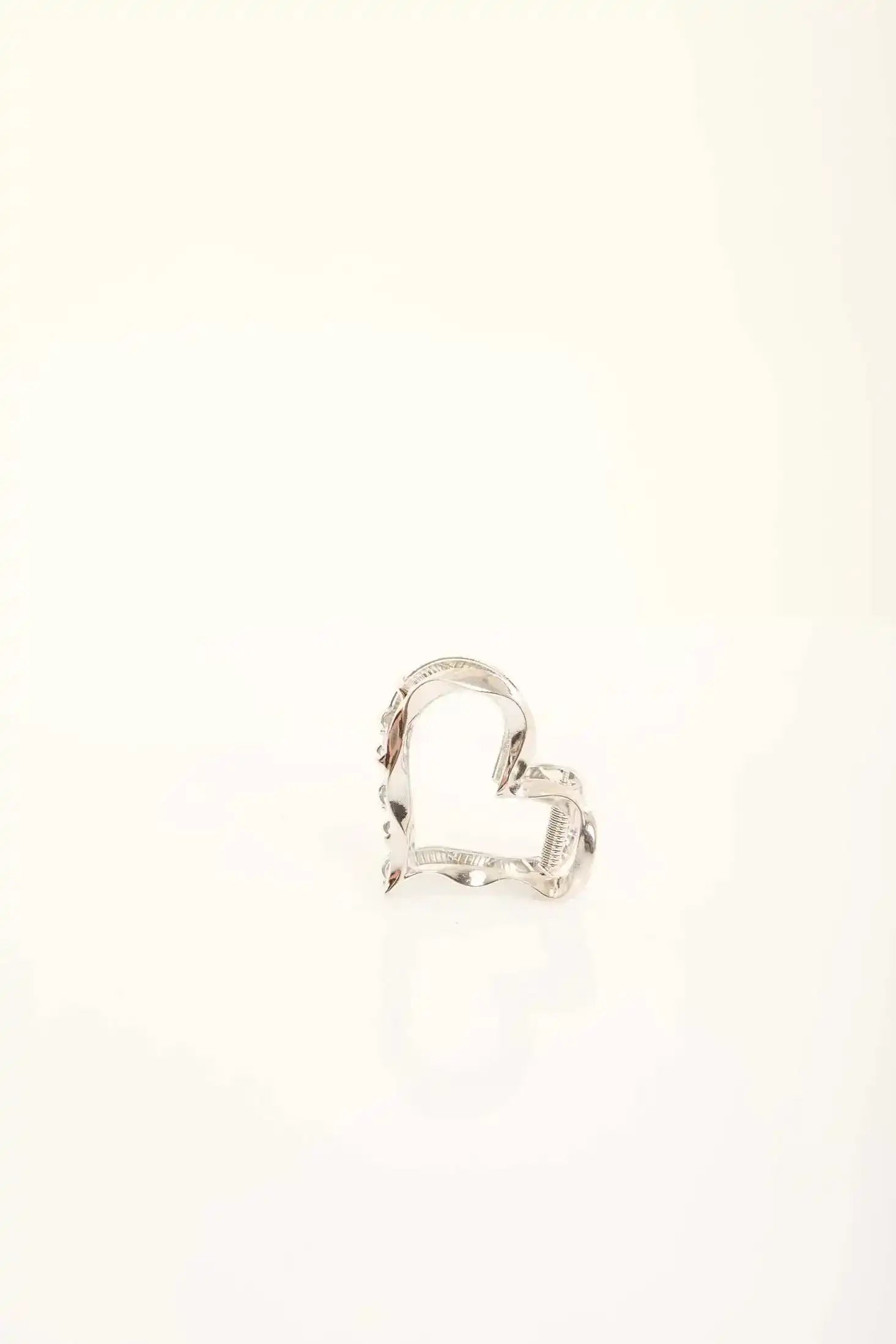 Wavy Heart Metal Hair Clip