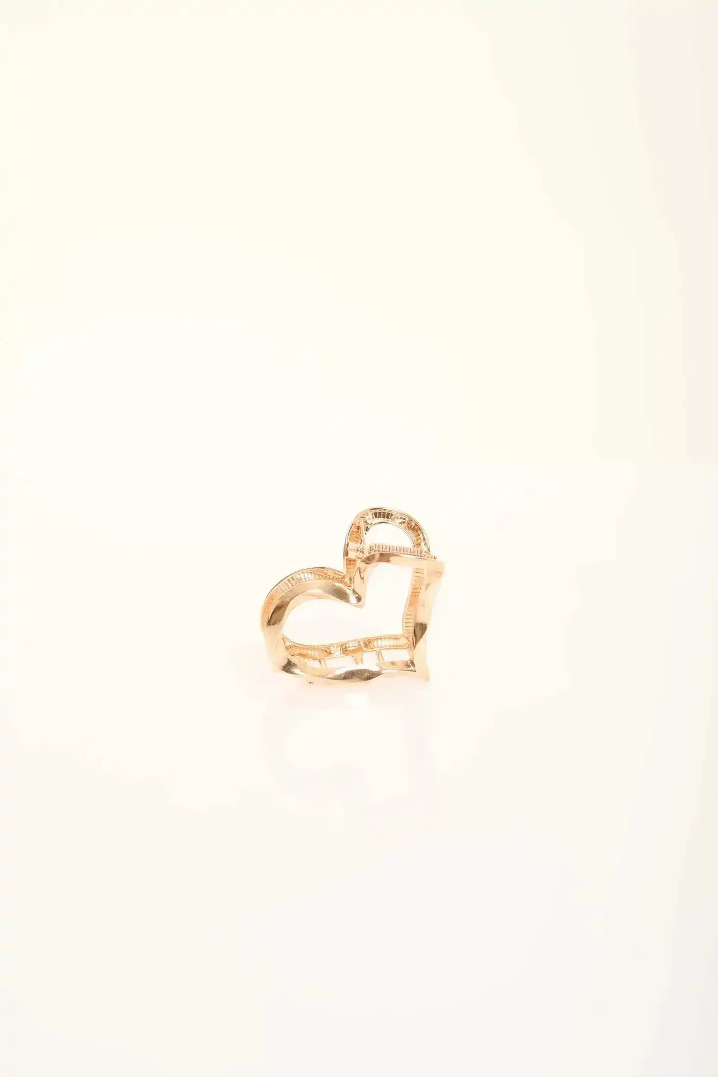 Wavy Heart Metal Hair Clip