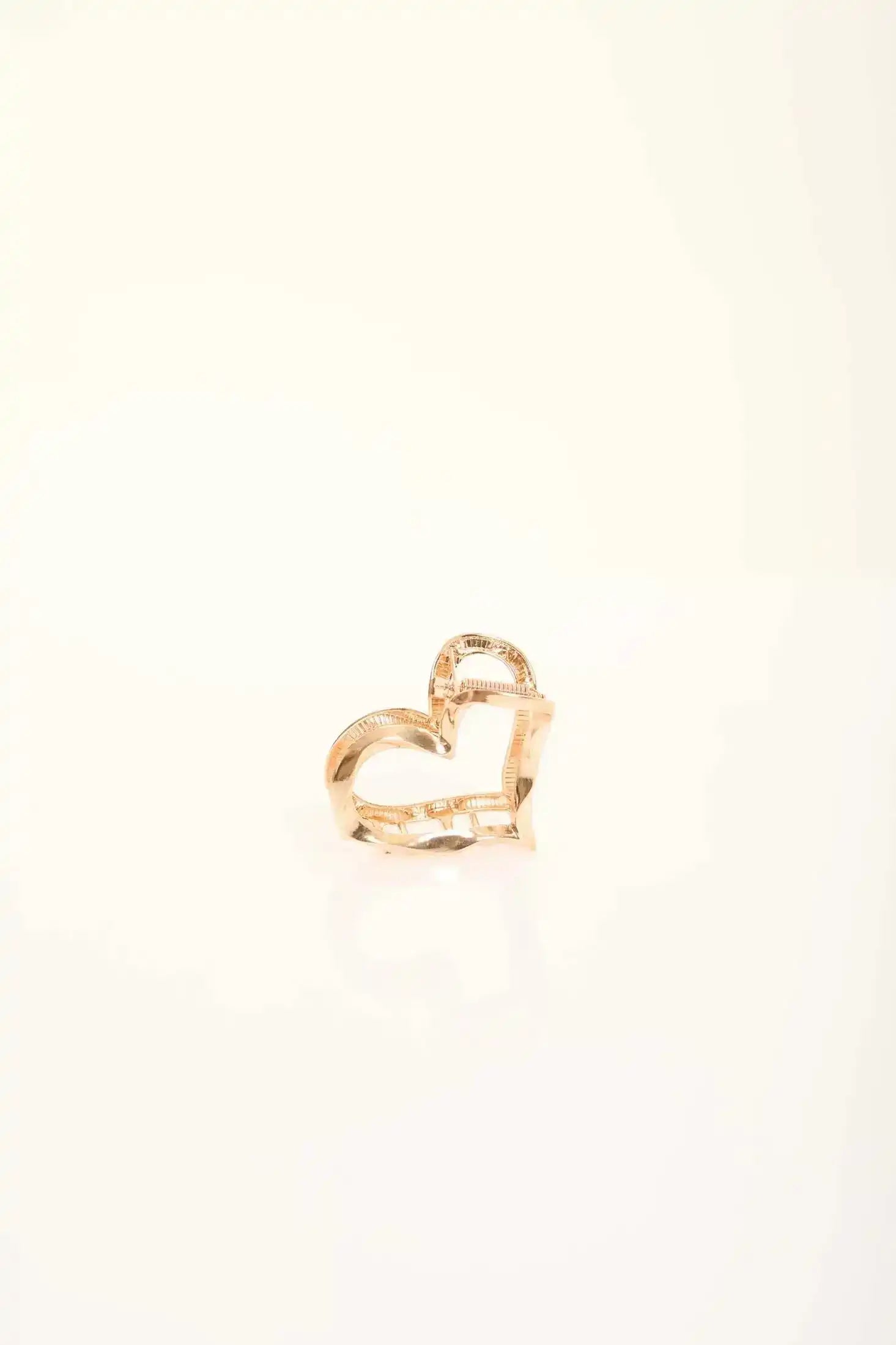 Wavy Heart Metal Hair Clip