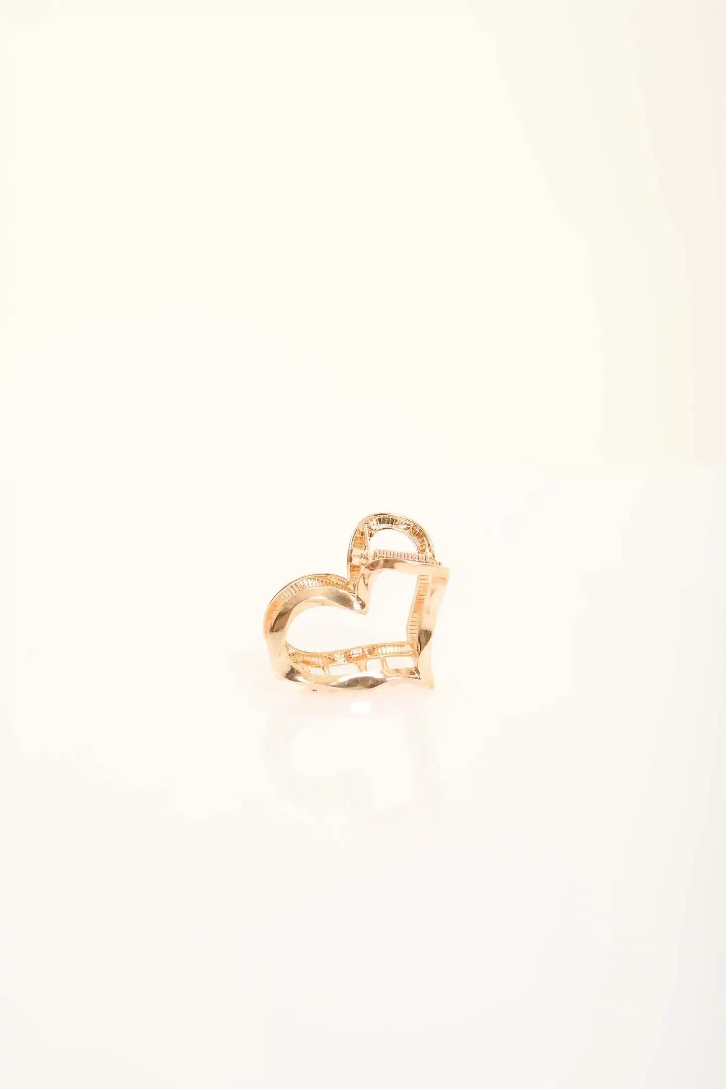 Wavy Heart Metal Hair Clip