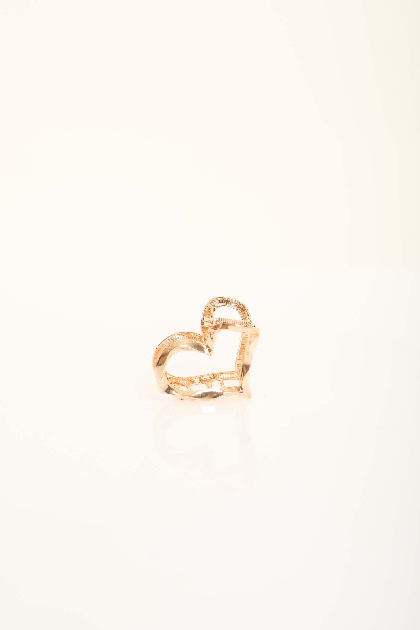 Wavy Heart Metal Hair Clip