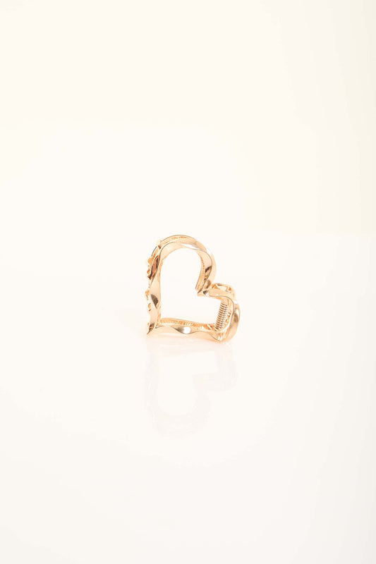 Wavy Heart Metal Hair Clip