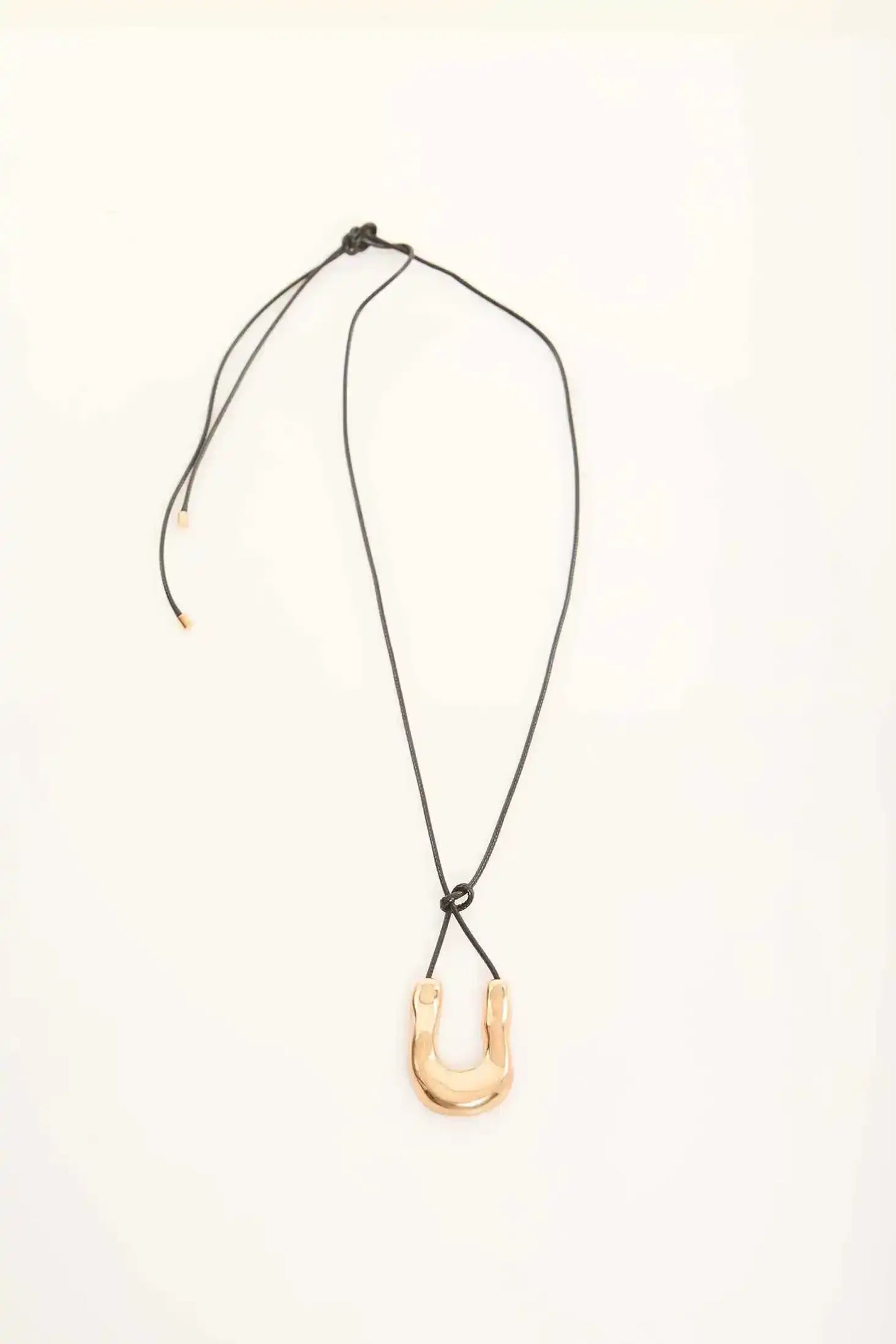 Shimmering Gold Curve Necklace