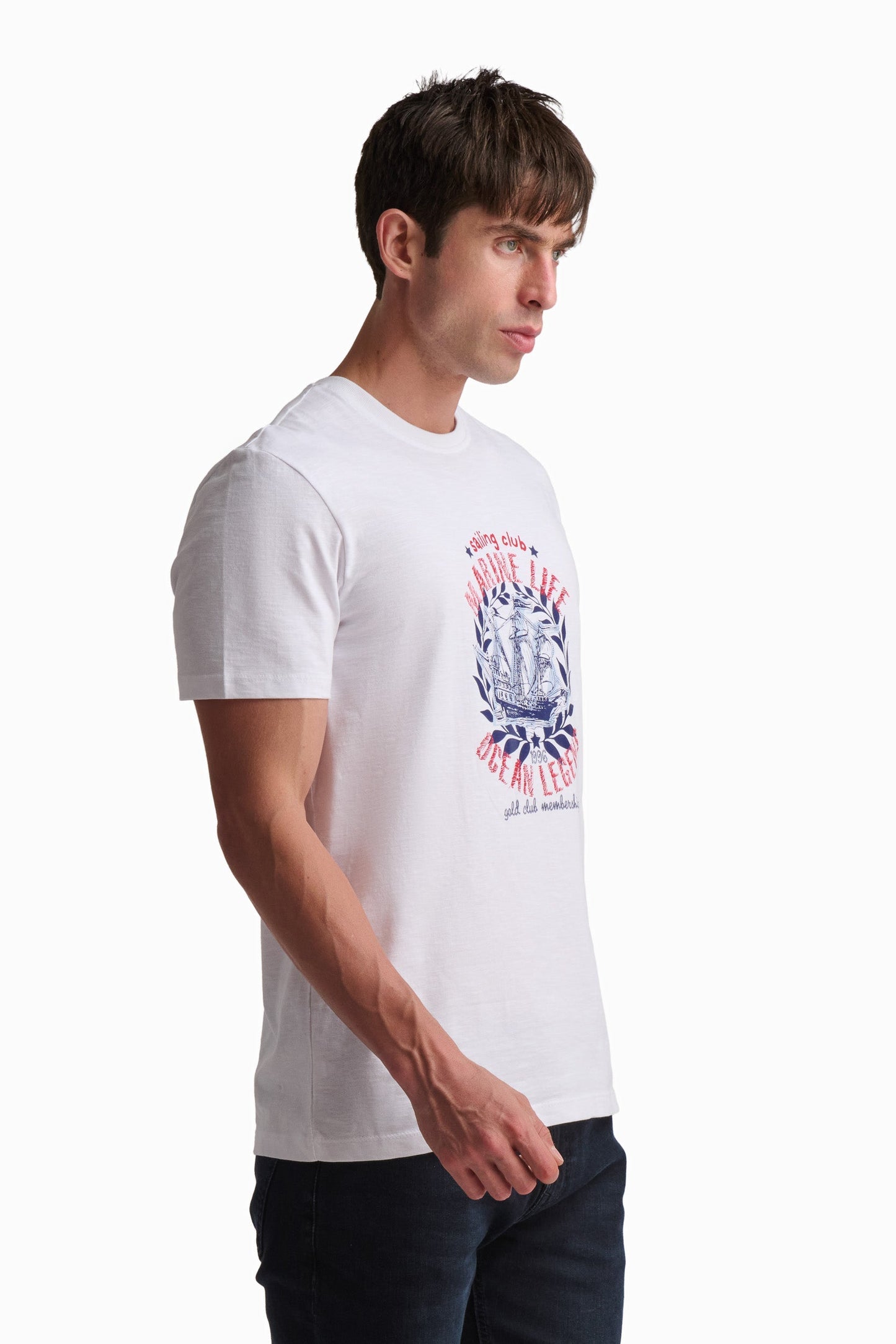 White Marine Life Cotton T-Shirt