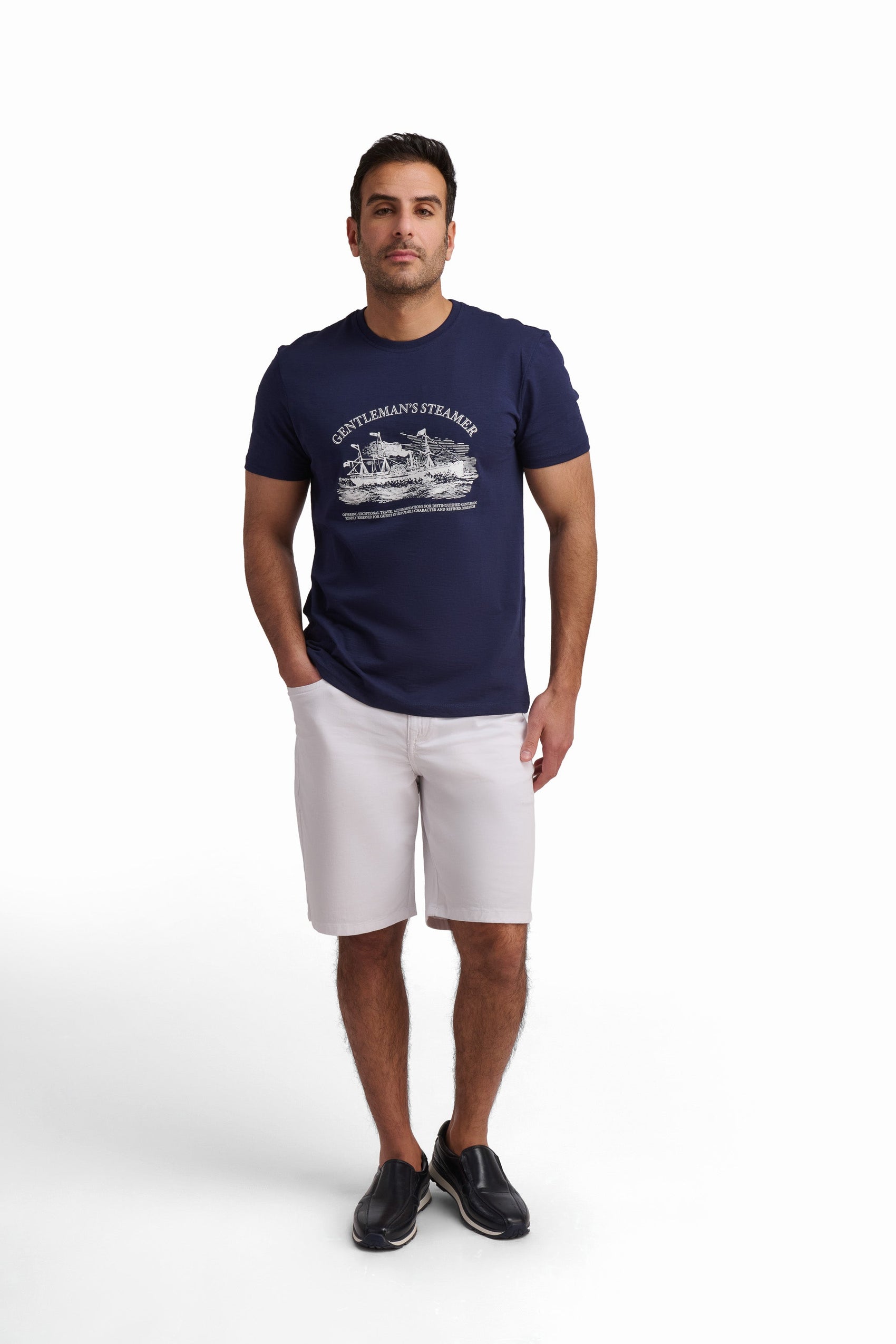Men’s Navy Modern Fit Cotton Tee