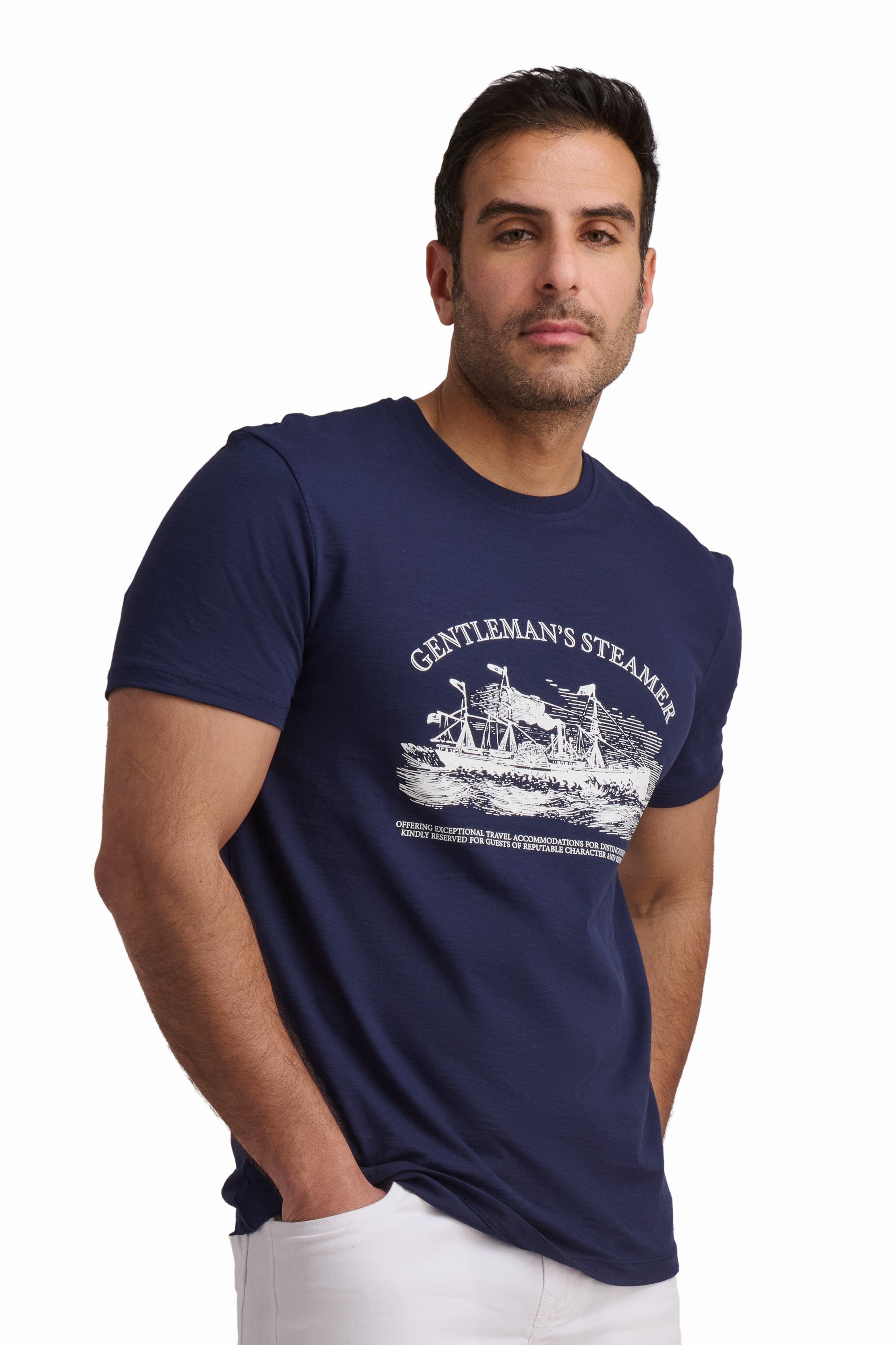 Navy Modern Fit Cotton Tee