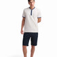 White Contrast Trim Cotton T-Shirt