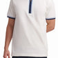 White Contrast Trim Cotton T-Shirt