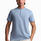 Sky Blue Cotton Henley T-Shirt