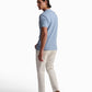 Sky Blue Cotton Henley T-Shirt