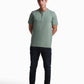 Green Cotton Henley T-Shirt