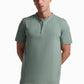Green Cotton Henley T-Shirt
