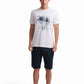 Palm Print Cotton T-Shirt