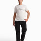 White Cotton T-Shirt with Front Text