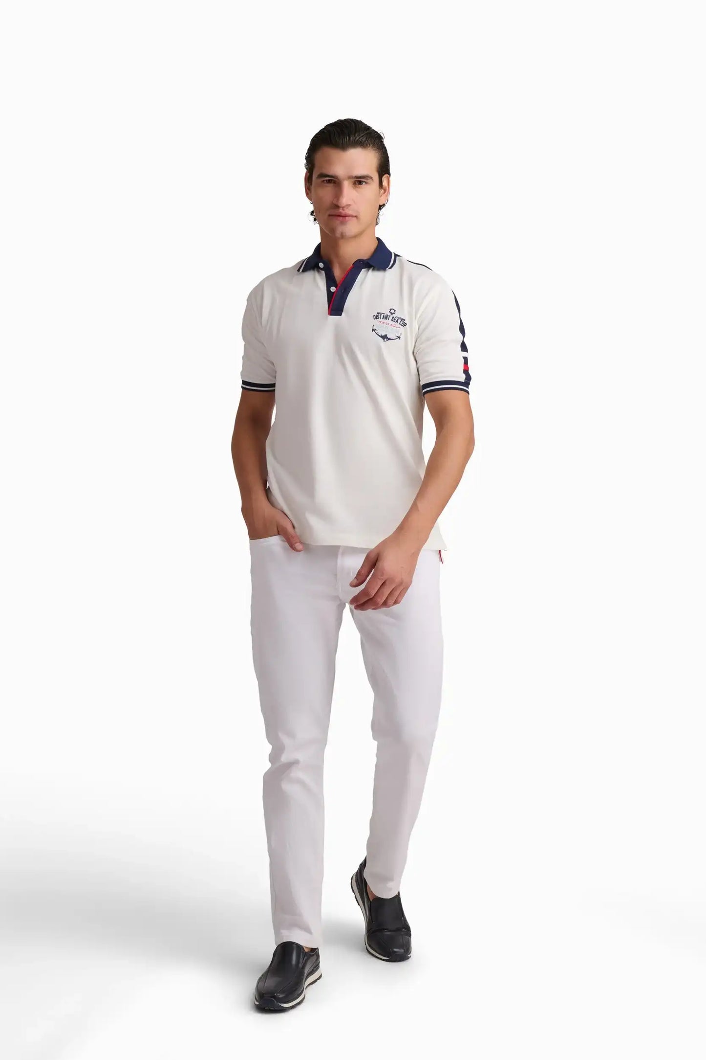 Off-White Nautical Cotton Polo Shirt