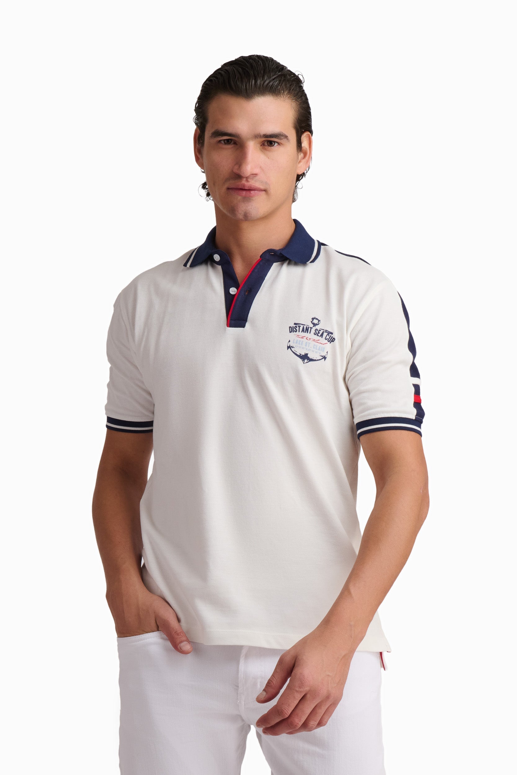 Off-White Nautical Cotton Polo Shirt