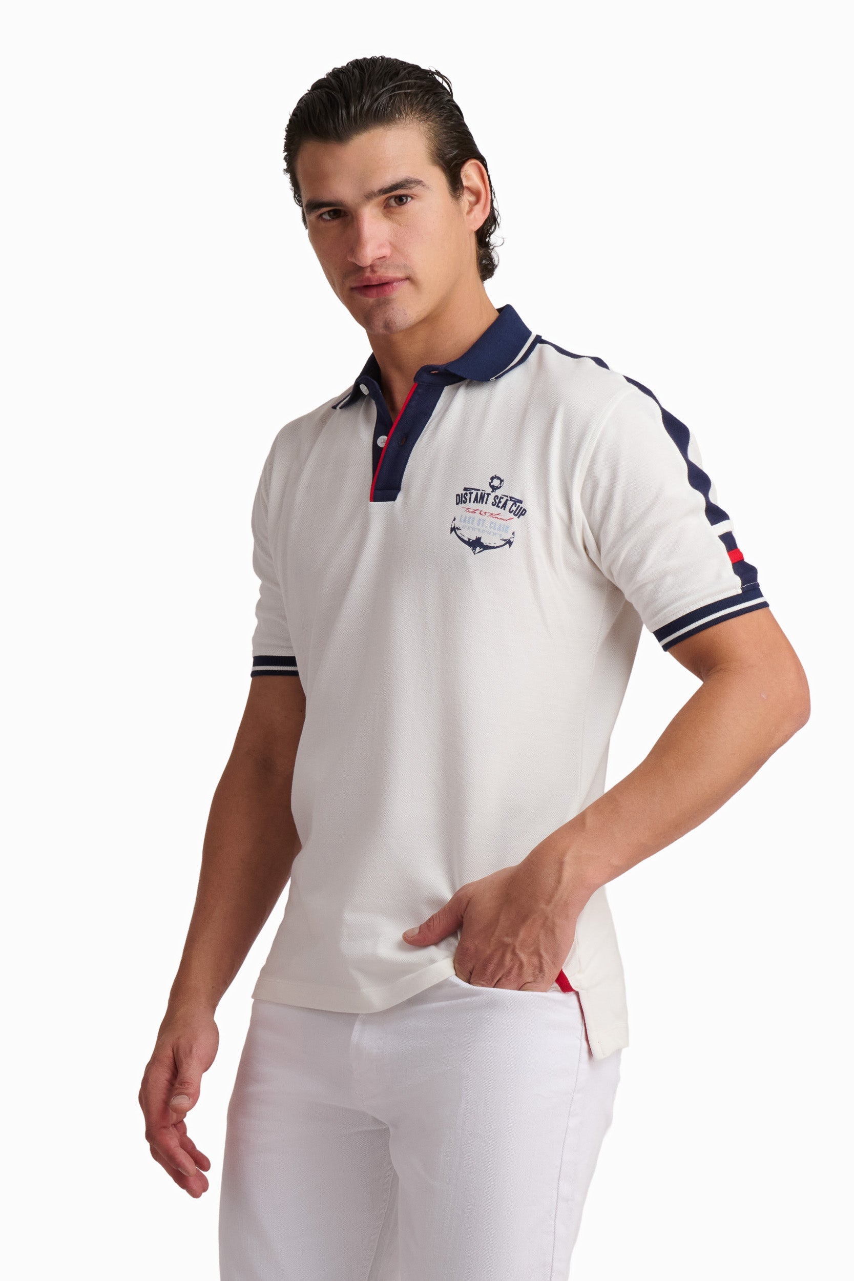Off-White Nautical Cotton Polo Shirt