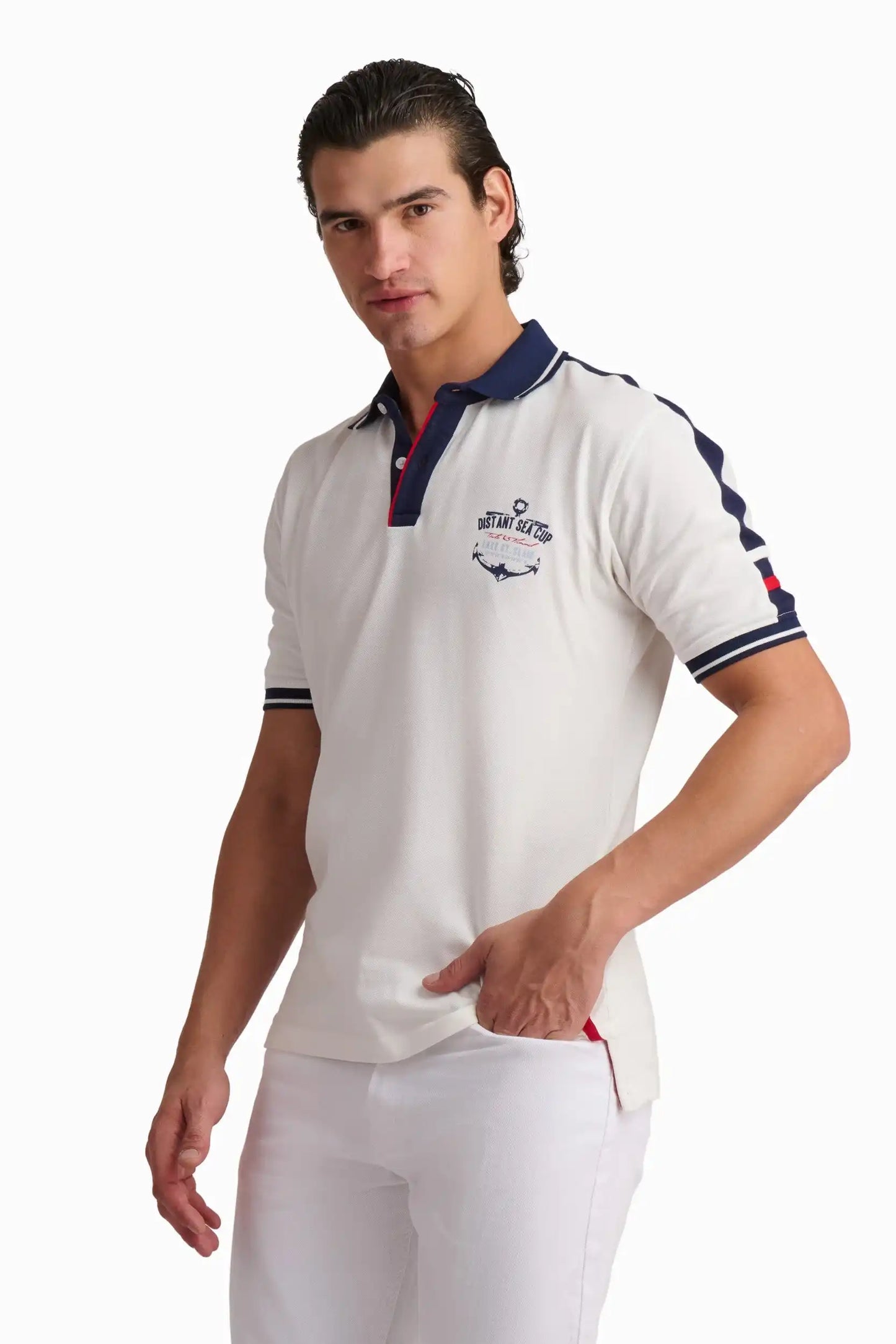 Off-White Nautical Cotton Polo Shirt