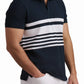 Navy Stripe Cotton Polo Shirt