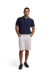 Black Cotton Polo Shirt with Contrast Trim