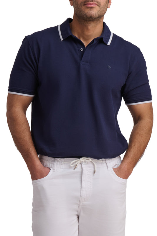 Navy Cotton Polo Shirt