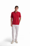 Black Cotton Polo Shirt with Contrast Trim