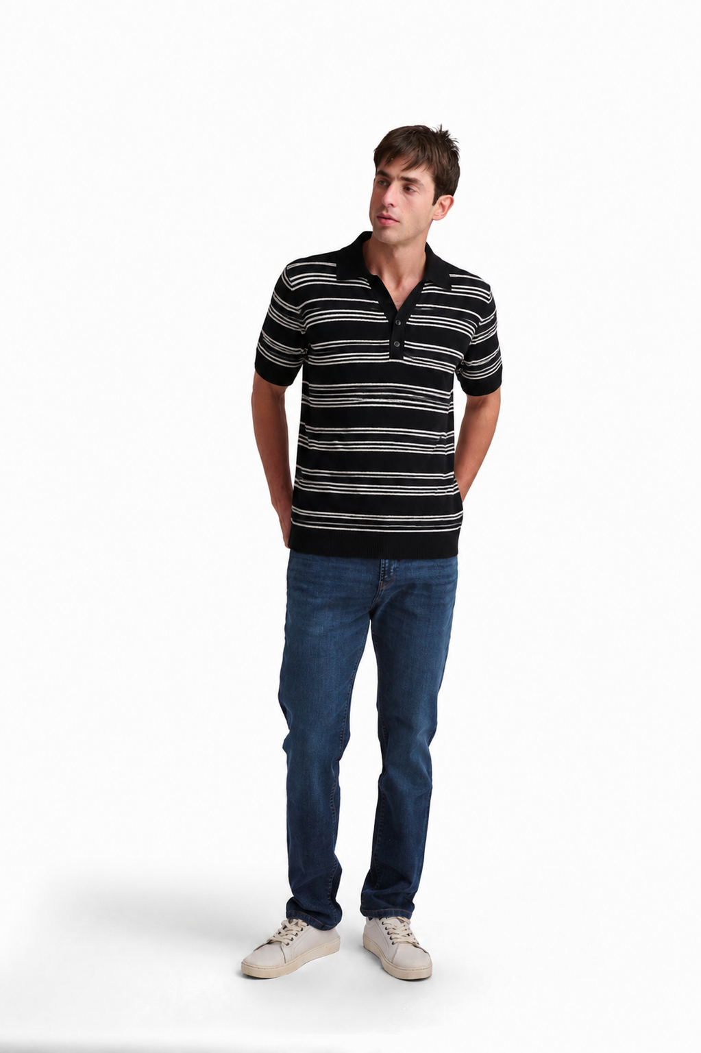 Knit Shirt Regular fit. Viscose-Blend Fabric.