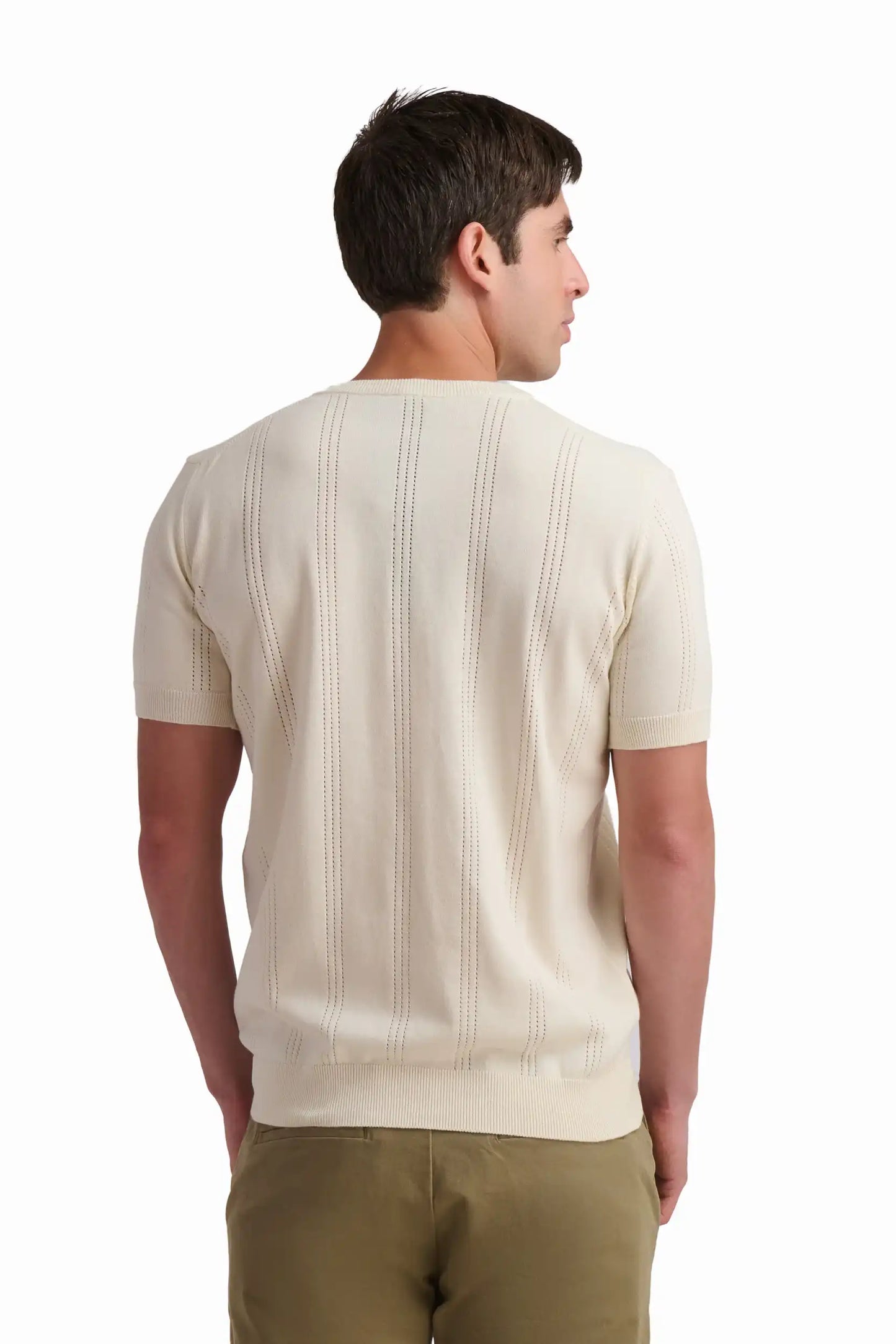 Coconut Milk Cotton Textured T-Shirt