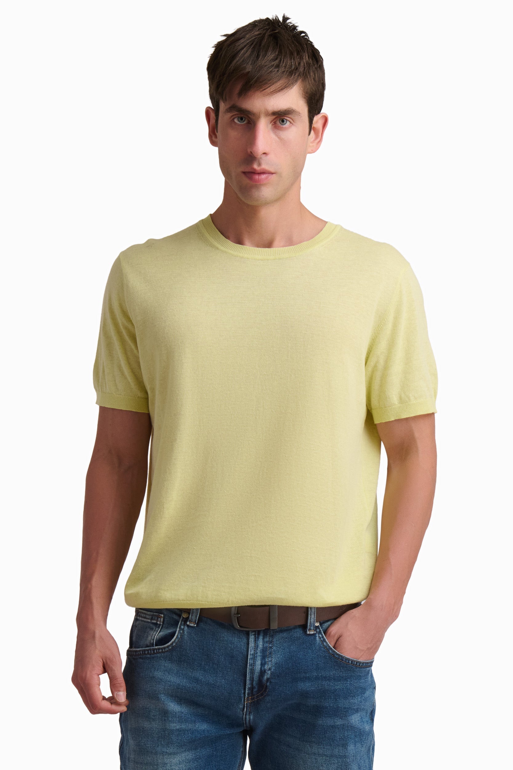 Lemon Linen Blend T-Shirt