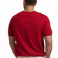 Crimson Linen-Blend T-Shirt