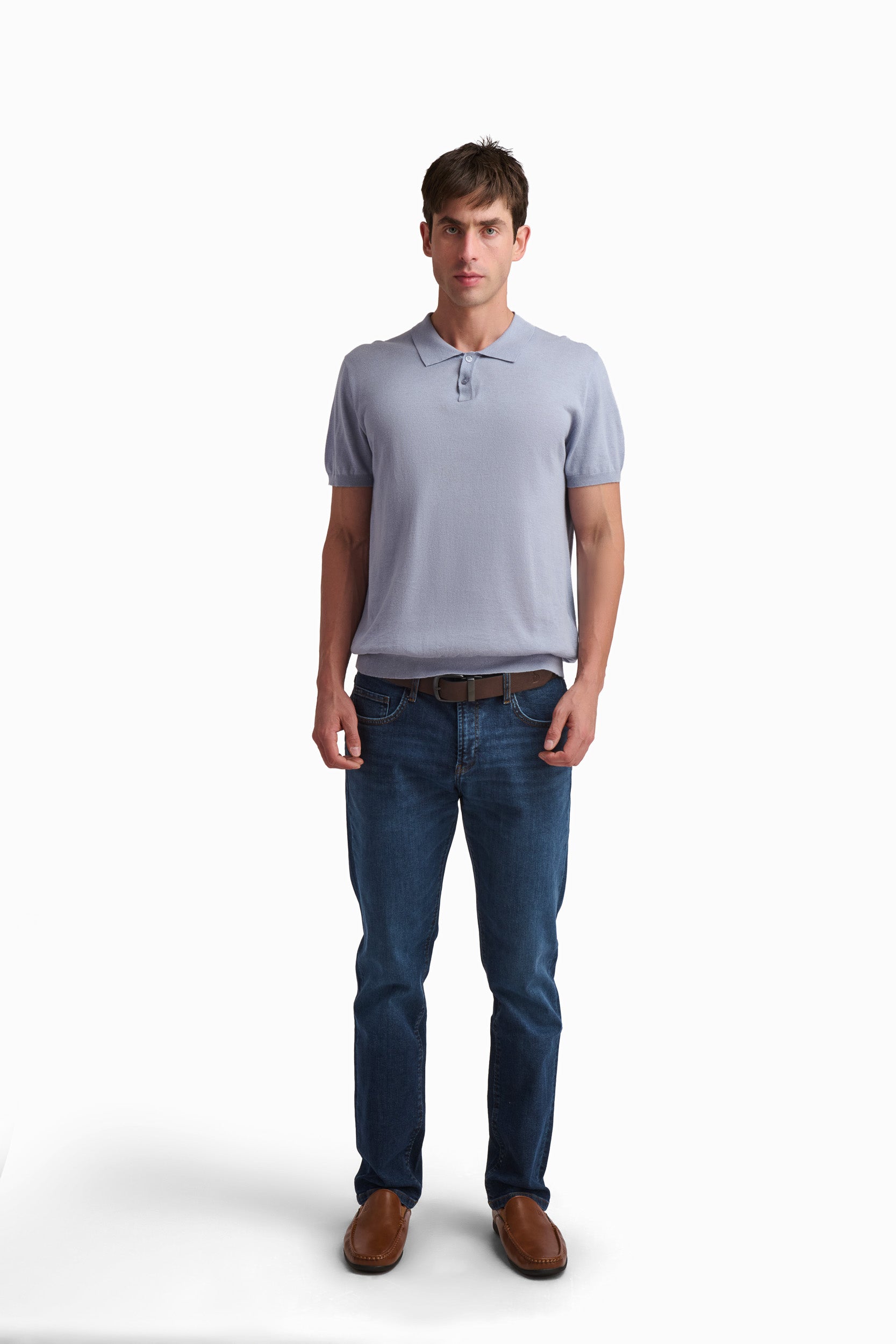 Sky Blue Refined Polo