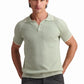 Sage Green Cotton-Modal Polo Shirt