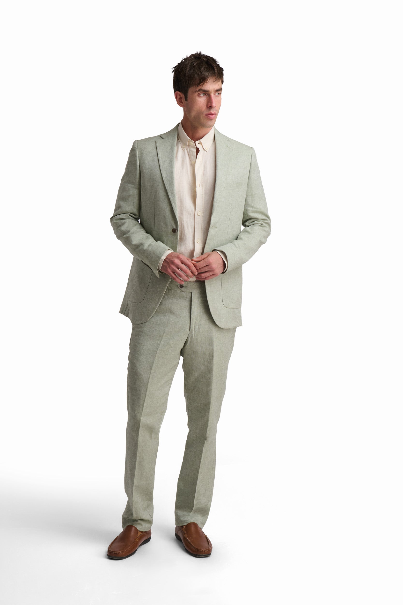 Sage Green Linen Blend Blazer