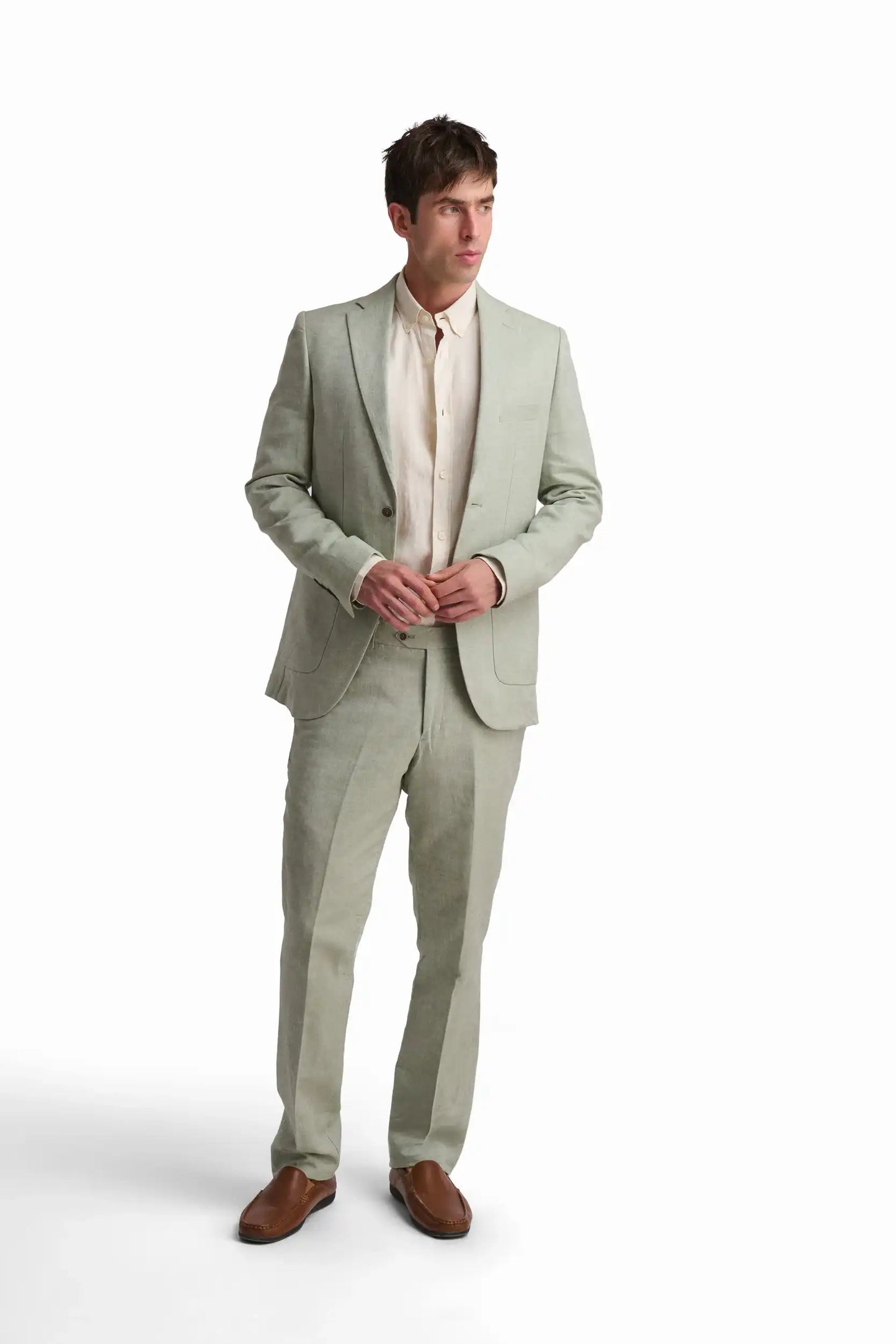 Sage Green Linen Blend Blazer