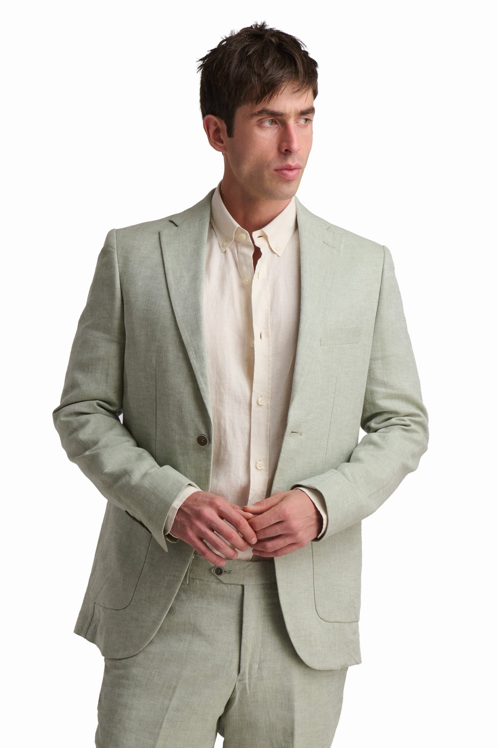 Sage Green Linen Blend Blazer