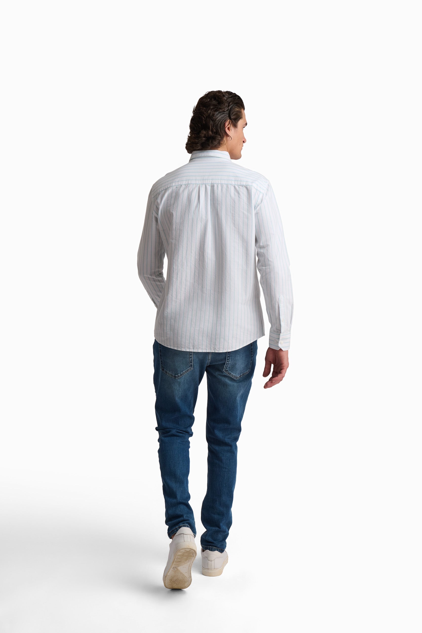 Light Blue Striped Cotton Shirt