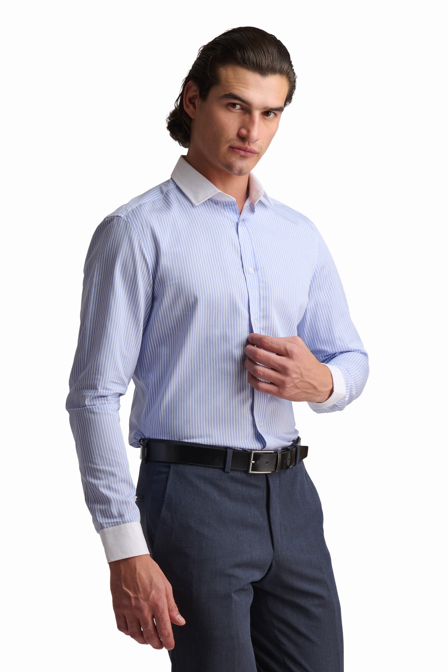 Classic Stripe Button-Up Shirt
