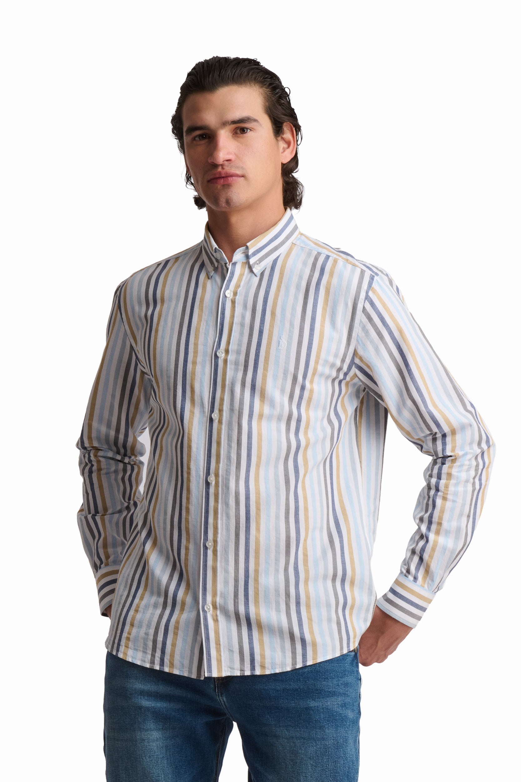 Striped Linen & Cotton Shirt