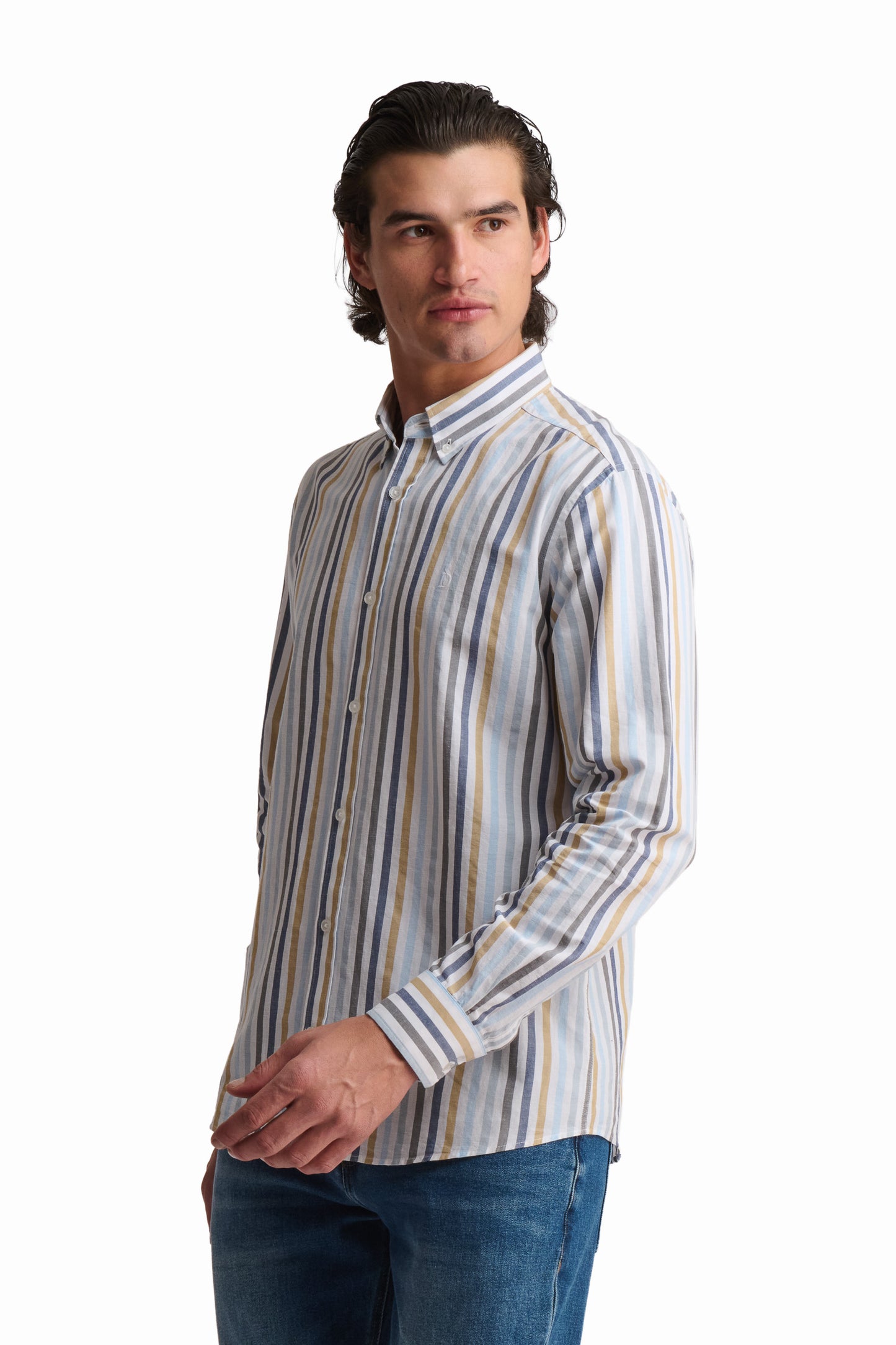 Striped Linen & Cotton Shirt