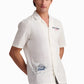White Coastal Print Shirt