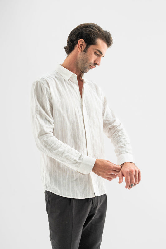 قميص أوف وايت مخطط